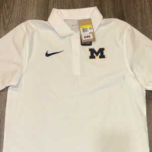 Nike White Polo Shirt Michigan Polo size Small